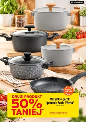 Garnki i patelnie Zavio i Vavio promocja w POLOmarket