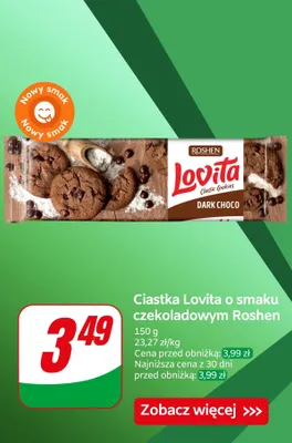 Ciastka Lovita o smaku czekoladowym Dark Choco promocja w Dino