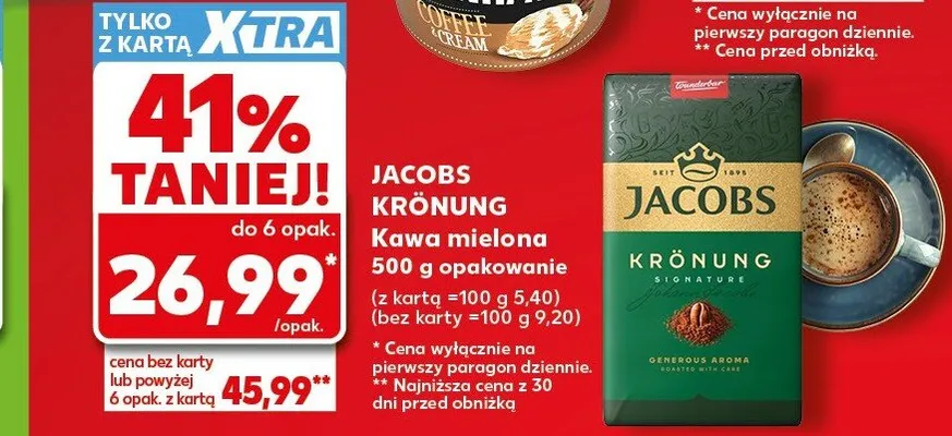 Kawa mielona Jacobs Krönung promocja w Kaufland