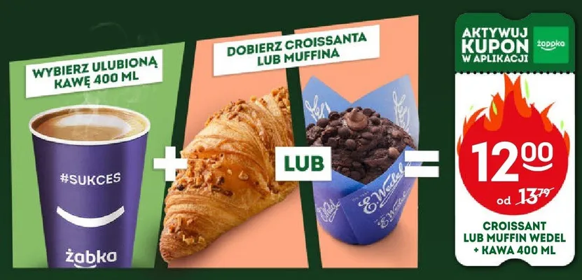 Zestaw kawa Żabka 400 ml + muffin E.Wedel promocja w Żabka
