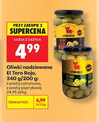 Oliwki nadziewane z pastą paprykową El Toro Rojo promocja w Biedronka