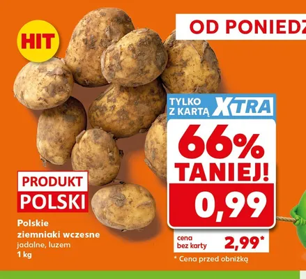 Ziemniaki wczesne jadalne polskie promocja w Kaufland
