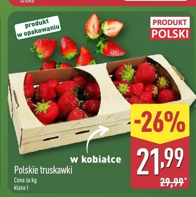Truskawki polskie promocja w Aldi