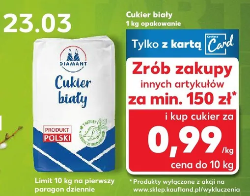 Cukier biały promocja w Kaufland