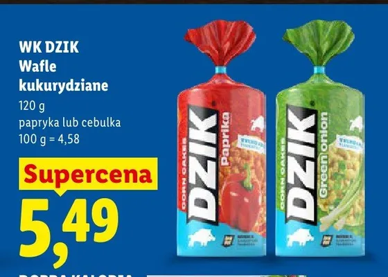Wafle kukurydziane cebulka WK Dzik promocja w Lidl