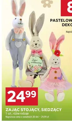 Zając stojący, siedzący różne rodzaje promocja w Stokrotka