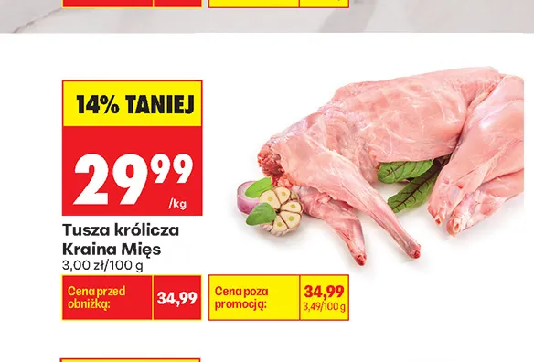 Tusza królicza Kraina Mięs promocja w Biedronka