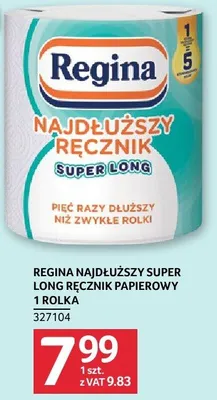 Regina najdłuższy super long ręcznik papierowy 1 rolka promocja w Selgros