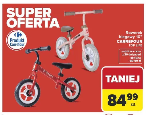 Rowerek biegowy 10" CARREFOUR TOP LIFE promocja w Carrefour