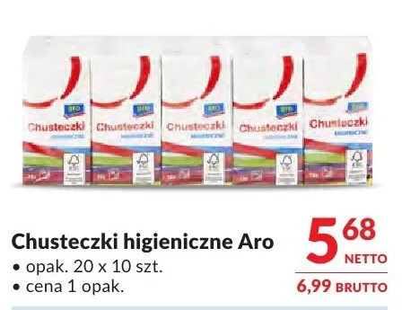 Chusteczki higieniczne Aro promocja w Makro