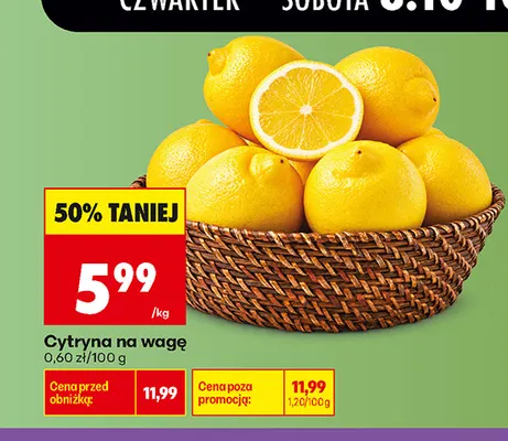 Cytryny promocja w Biedronka