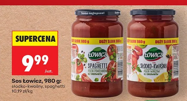 Sos Łowicz: słodko-kwaśny, spaghetti promocja w Biedronka