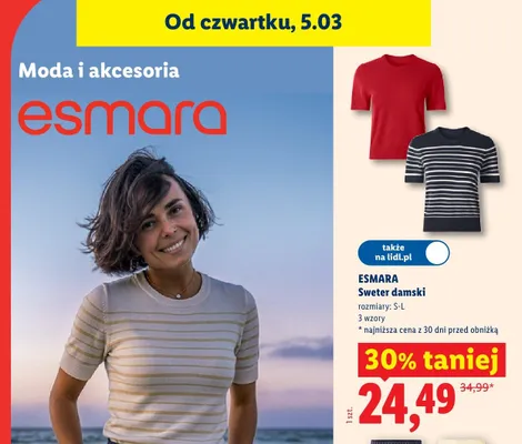 Sweter damski Esmara promocja w Lidl