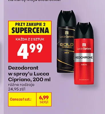 Dezodorant w sprayu Lucca Cipriano promocja w Biedronka
