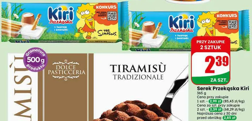 Deser tiramisu Dolce Pasticceria Tradizionale promocja w Dino