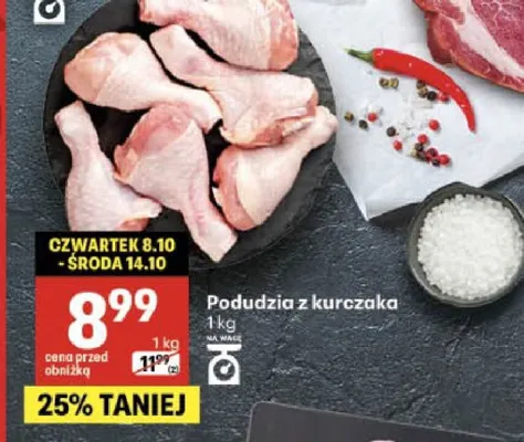 Podudzia z kurczaka promocja w Delikatesy Centrum