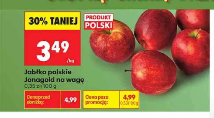 Jabłko polskie Jonagold na wagę promocja w Biedronka