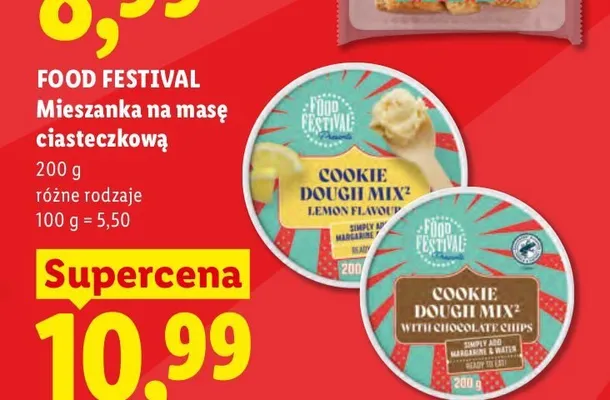 Mieszanka na masę ciasteczkową z kawałkami czekolady Food Festival promocja w Lidl