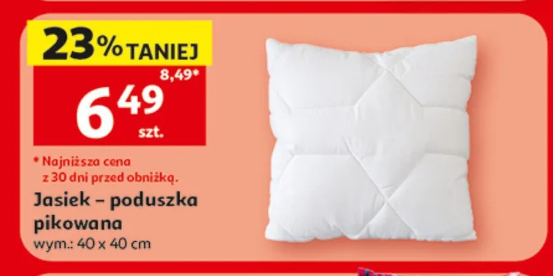 Jasiek poduszka pikowana 40x40 cm promocja w Auchan