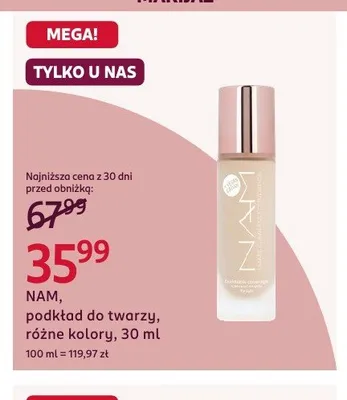 Podkład do twarzy NAM Smart Flawless Foundation promocja w Rossmann
