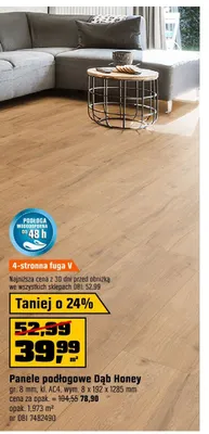 Panele podłogowe Dąb Honey promocja w OBI