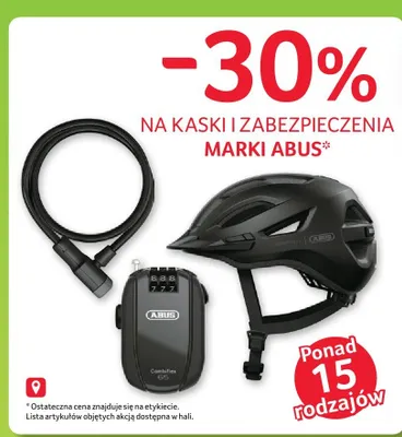 Kaski i zabezpieczenia Abus promocja w Selgros