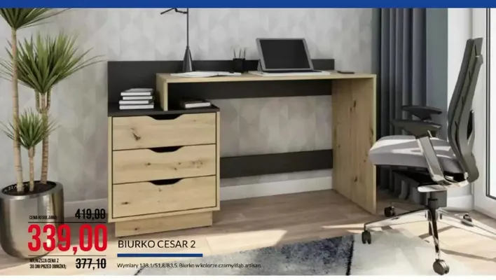 Biurko Cesar 2 promocja w Abra Meble