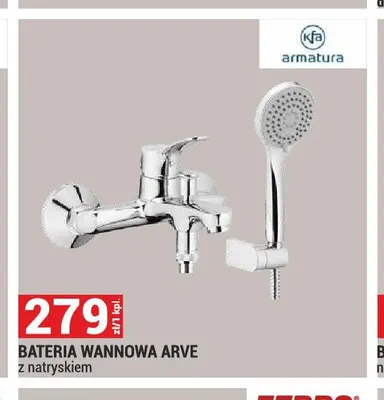 Bateria wannowa z natryskiem Kfa Armatura Arve promocja w Merkury Market