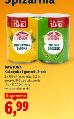 Kukurydza i groszek 2-pak promocja w Lidl