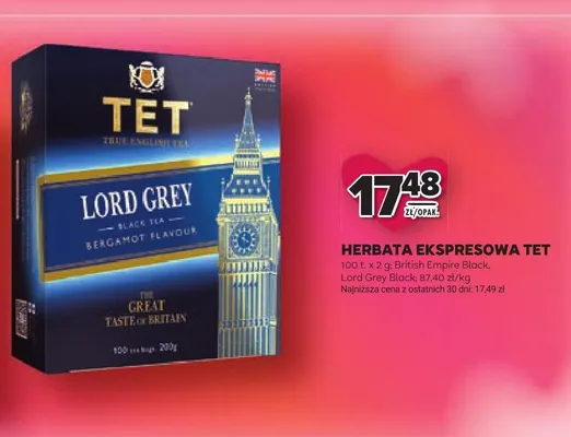 Herbata ekspresowa Lord Grey Black promocja w Stokrotka