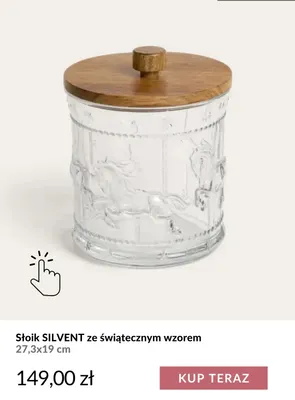 Słoik Silvent ze świątecznym wzorem 27,3x19 cm Homla promocja w Homla