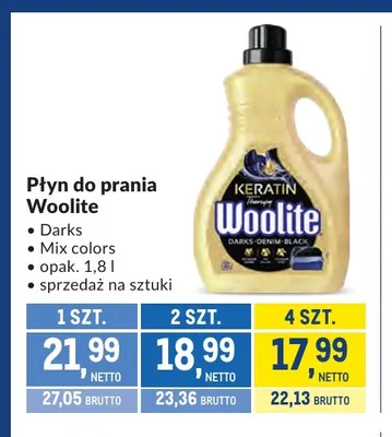 Płyn do prania Woolite Darks promocja w Makro