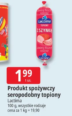 Produkt spożywczy seropodobny topiony Lactima promocja w Leclerc
