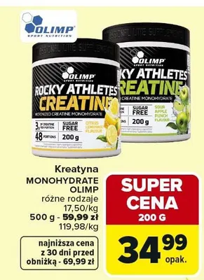 Kreatyna monohydrate różne rodzaje promocja w Carrefour