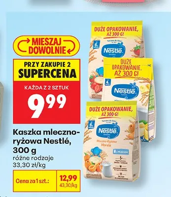 Kaszka mleczno-ryżowa Nestlé 5 owoców promocja w Biedronka