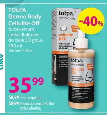 Dermo Body Cellulite Oil turbo-serum antycellulitowe promocja w Hebe