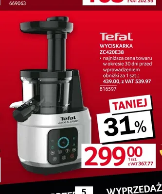 Wyciskarka ZC420E38 Tefal promocja w Selgros