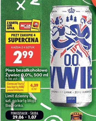 Piwo bezalkoholowe Żywiec promocja w Biedronka