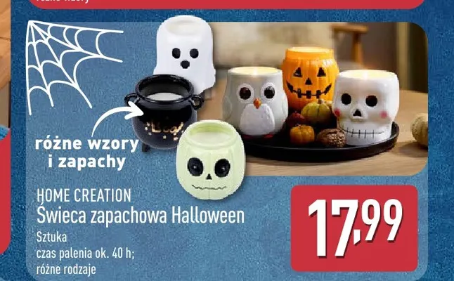 Świeca zapachowa Halloween Home Creation promocja w Aldi