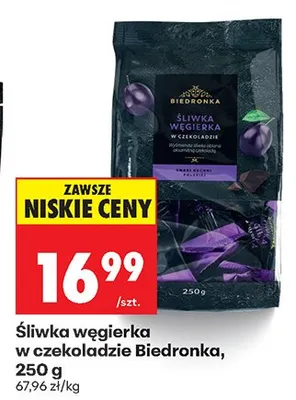 Śliwka węgierka w czekoladzie Biedronka promocja w Biedronka