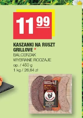 Kaszanki na ruszt Grillove Balcerzak promocja w SPAR
