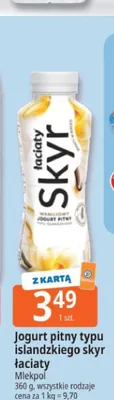Jogurt pitny typu islandzkiego skyr Łaciate promocja w Leclerc
