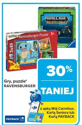 Gry, puzzle RAVENSBURGER promocja w Carrefour
