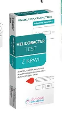 Test do wykrywania zakażenia bakterią Helicobacter pylori z krwi Domowe Laboratorium promocja w Hebe