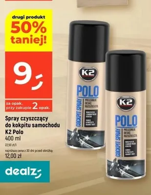 Spray czyszczący do kokpitu samochodu K2 Polo promocja w Dealz