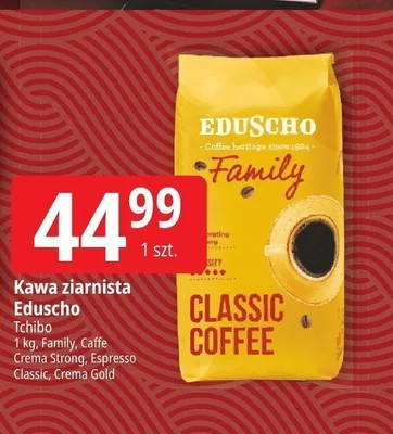 Kawa ziarnista Eduscho Espresso Classic promocja w Leclerc