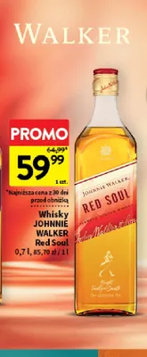 Whisky Johnnie Walker Red Soul promocja w Intermarche
