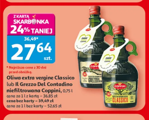 Oliwa extra vergine Classico Coppini promocja w Auchan