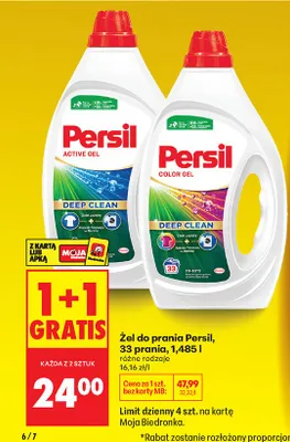 Żel do prania różne rodzaje promocja w Biedronka