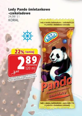 Lody Pando śmietankowo-czekoladowe Koral promocja w Prim Market